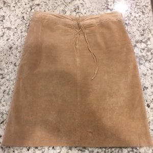 Tan suede skirt